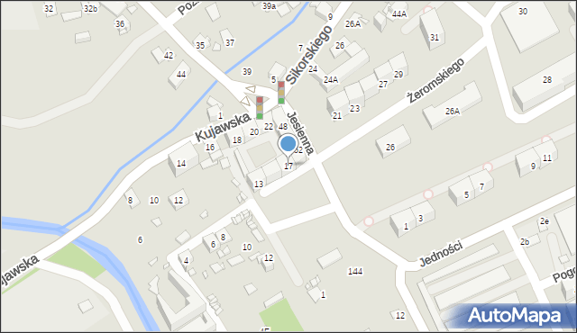 Gliwice, Żeromskiego Stefana, 17, mapa Gliwic