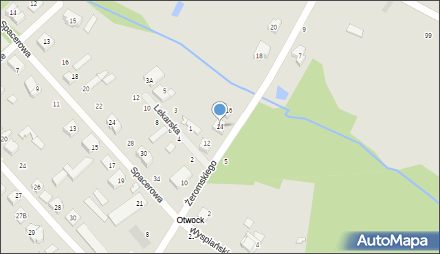 Głowno, Żeromskiego Stefana, 14, mapa Głowno