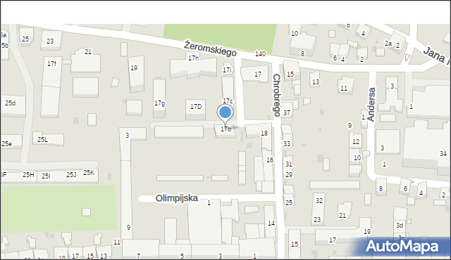 Głubczyce, Żeromskiego Stefana, 17b, mapa Głubczyce