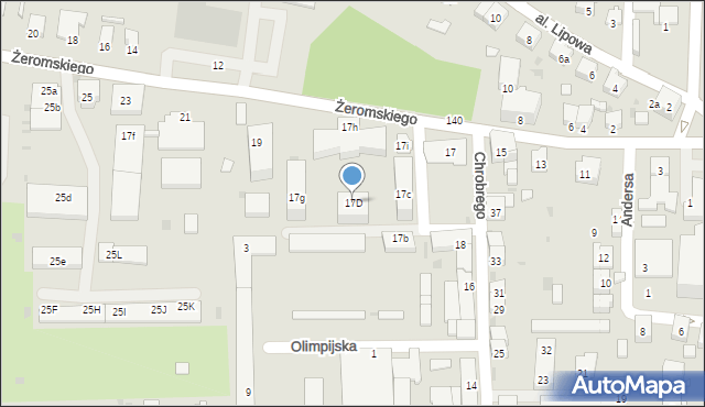 Głubczyce, Żeromskiego Stefana, 17D, mapa Głubczyce