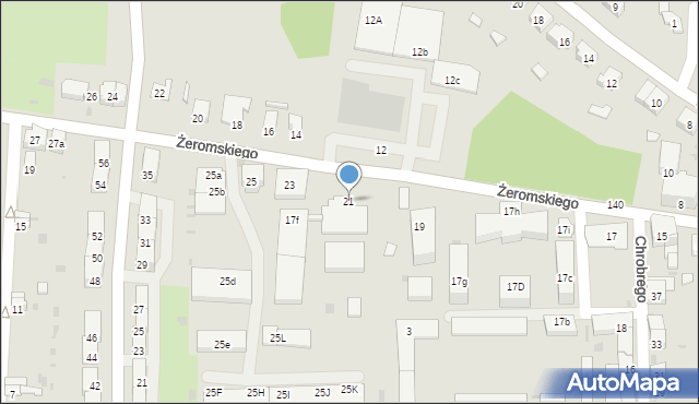 Głubczyce, Żeromskiego Stefana, 21, mapa Głubczyce
