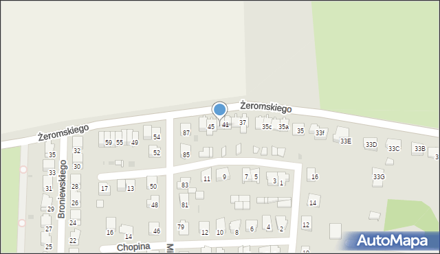 Głubczyce, Żeromskiego Stefana, 43, mapa Głubczyce