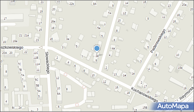 Gniezno, Żeromskiego Stefana, 1a, mapa Gniezna