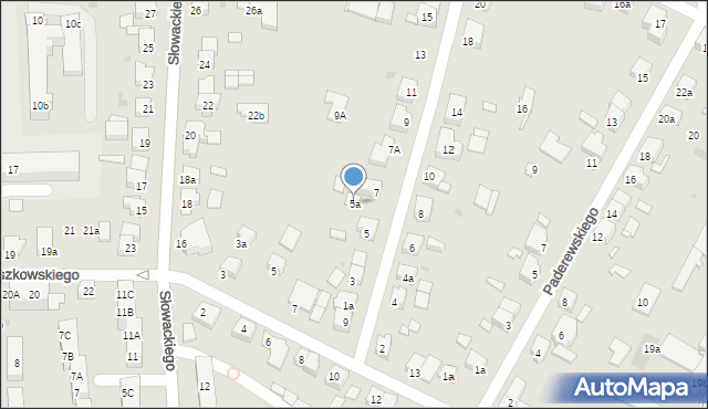 Gniezno, Żeromskiego Stefana, 5a, mapa Gniezna