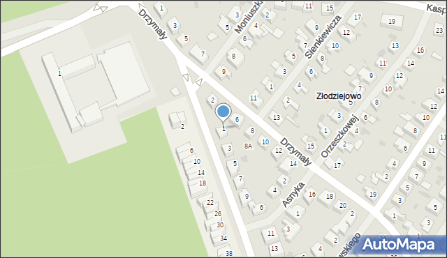 Goleniów, Żeromskiego Stefana, 1, mapa Goleniów