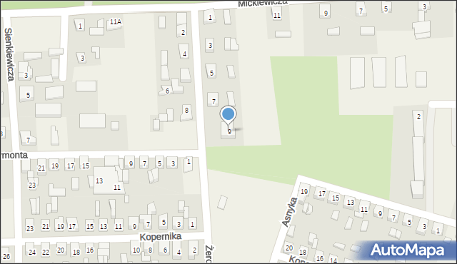 Gołuchów, Żeromskiego Stefana, 9, mapa Gołuchów