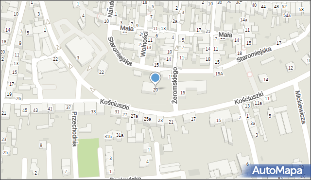 Góra, Żeromskiego Stefana, 20, mapa Góra