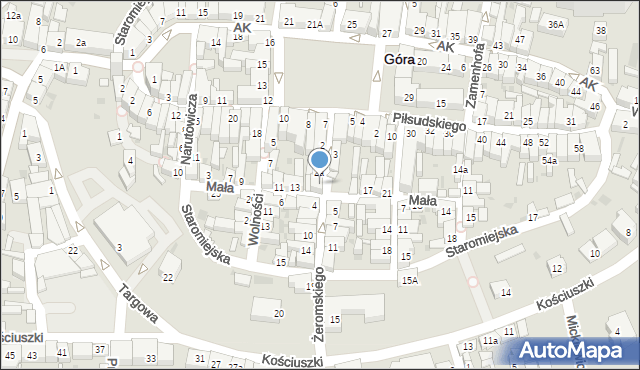 Góra, Żeromskiego Stefana, 4a, mapa Góra