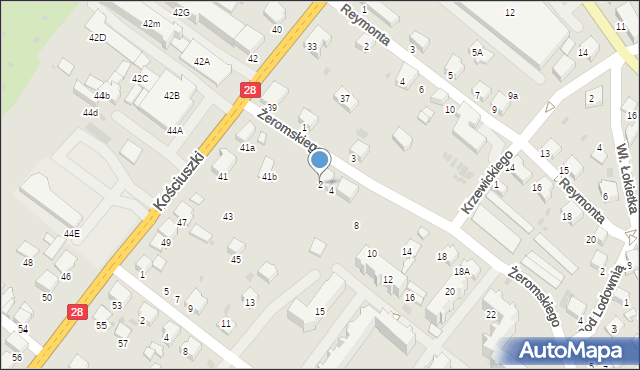 Gorlice, Żeromskiego Stefana, 2, mapa Gorlic
