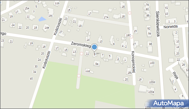 Grodków, Żeromskiego Stefana, 9, mapa Grodków