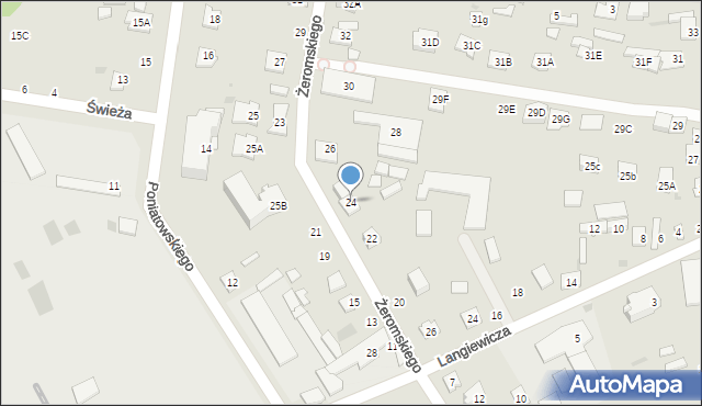 Grodzisk Mazowiecki, Żeromskiego Stefana, 24, mapa Grodzisk Mazowiecki