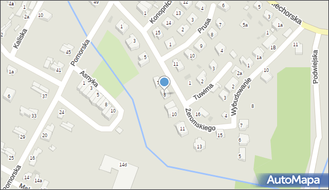 Gryfice, Żeromskiego Stefana, 8, mapa Gryfice