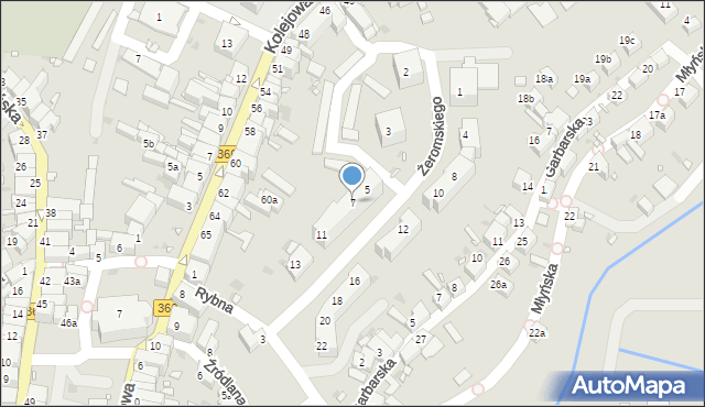 Gryfów Śląski, Żeromskiego Stefana, 7, mapa Gryfów Śląski