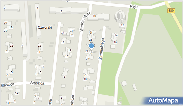 Hajnówka, Żeromskiego Stefana, 27, mapa Hajnówka