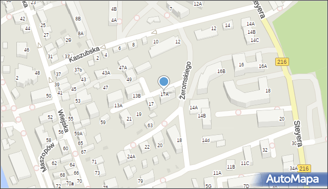 Hel, Żeromskiego Stefana, 17A, mapa Hel