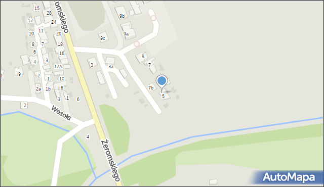 Hrubieszów, Żeromskiego Stefana, 5b, mapa Hrubieszów
