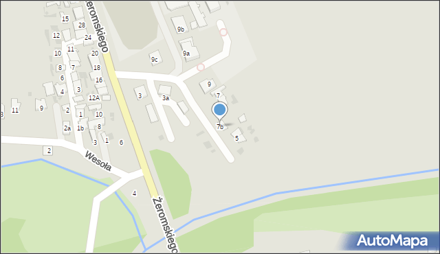 Hrubieszów, Żeromskiego Stefana, 7b, mapa Hrubieszów