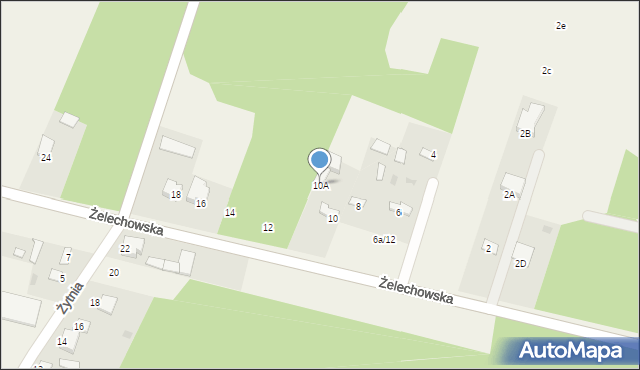 Huta-Dąbrowa, Żelechowska, 10A, mapa Huta-Dąbrowa