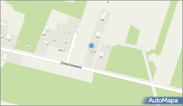 Huta-Dąbrowa, Żelechowska, 2, mapa Huta-Dąbrowa