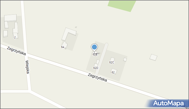 Izbica, Zegrzyńska, 62E, mapa Izbica