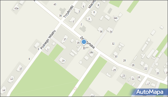 Jachranka, Zegrzyńska, 33, mapa Jachranka