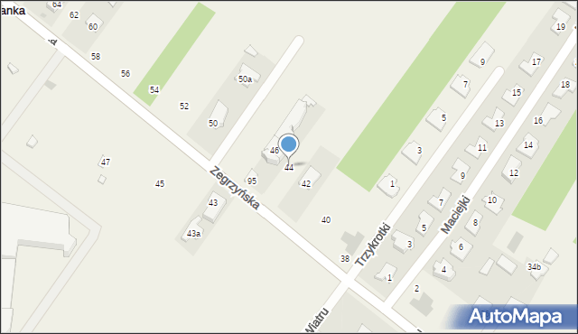 Jachranka, Zegrzyńska, 44, mapa Jachranka