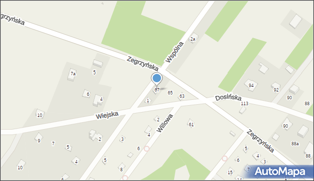 Jachranka, Zegrzyńska, 67, mapa Jachranka