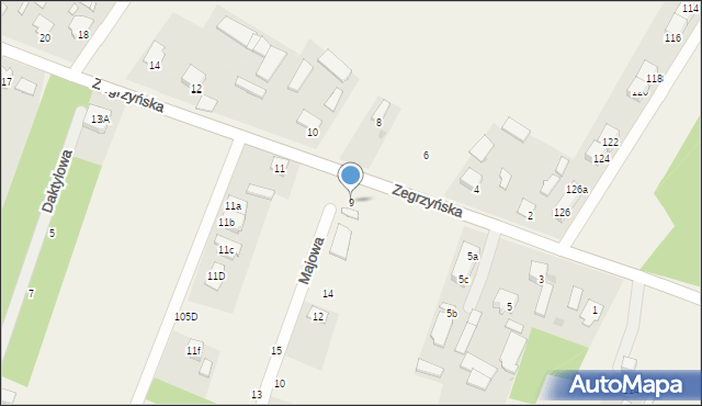 Jachranka, Zegrzyńska, 9, mapa Jachranka