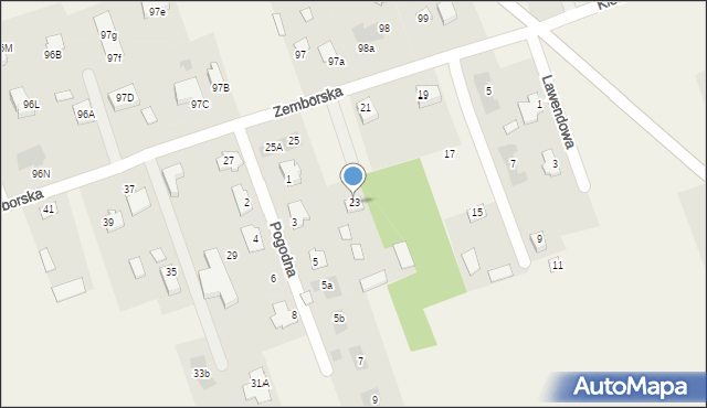 Jakubowice Konińskie-Kolonia, Zemborska, 23, mapa Jakubowice Konińskie-Kolonia