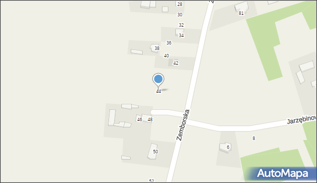 Jakubowice Konińskie-Kolonia, Zemborska, 44, mapa Jakubowice Konińskie-Kolonia