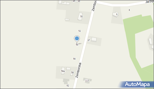 Jakubowice Konińskie-Kolonia, Zemborska, 54, mapa Jakubowice Konińskie-Kolonia