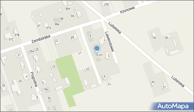 Jakubowice Konińskie-Kolonia, Zemborska, 7, mapa Jakubowice Konińskie-Kolonia