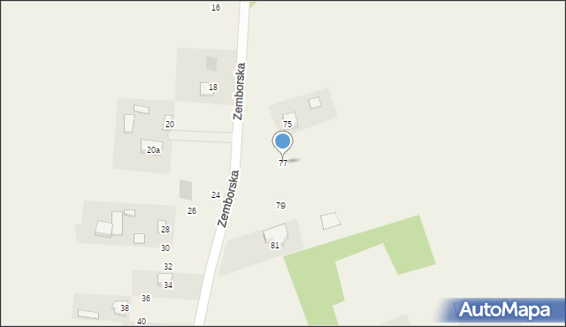Jakubowice Konińskie-Kolonia, Zemborska, 77, mapa Jakubowice Konińskie-Kolonia