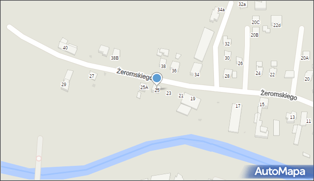 Jasło, Żeromskiego Stefana, 25, mapa Jasła
