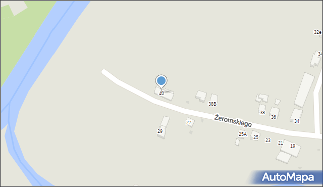 Jasło, Żeromskiego Stefana, 40, mapa Jasła