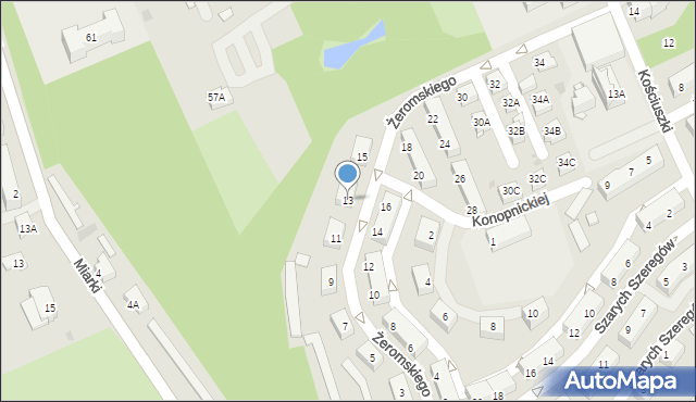 Jastrzębie-Zdrój, Żeromskiego Stefana, 13, mapa Jastrzębie-Zdrój