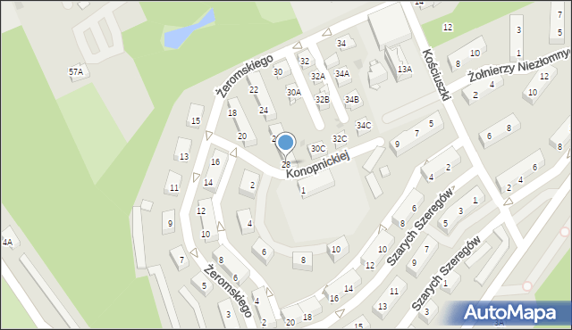 Jastrzębie-Zdrój, Żeromskiego Stefana, 28, mapa Jastrzębie-Zdrój