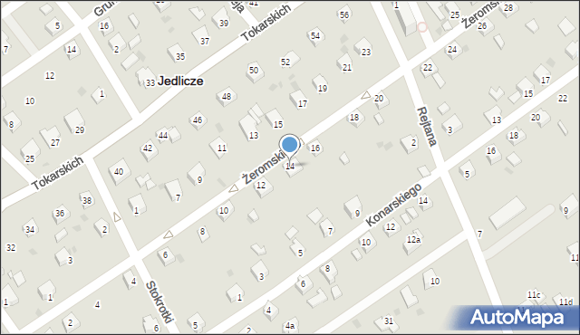Jedlicze, Żeromskiego Stefana, 14, mapa Jedlicze