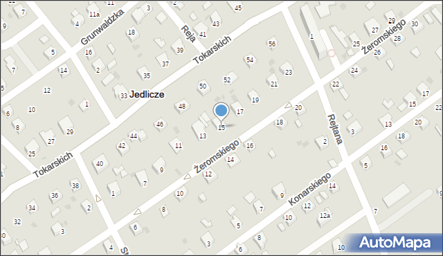 Jedlicze, Żeromskiego Stefana, 15, mapa Jedlicze