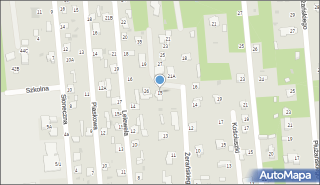 Jedlnia-Letnisko, Żerańskiego, 15, mapa Jedlnia-Letnisko