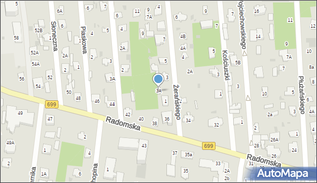 Jedlnia-Letnisko, Żerańskiego, 3A, mapa Jedlnia-Letnisko