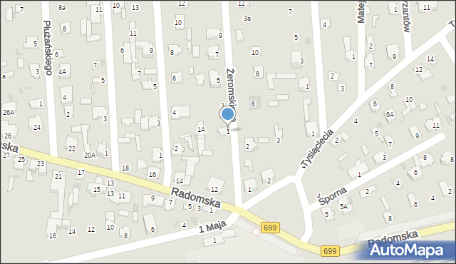 Jedlnia-Letnisko, Żeromskiego Stefana, 1, mapa Jedlnia-Letnisko