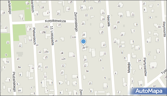 Jedlnia-Letnisko, Żeromskiego Stefana, 16, mapa Jedlnia-Letnisko