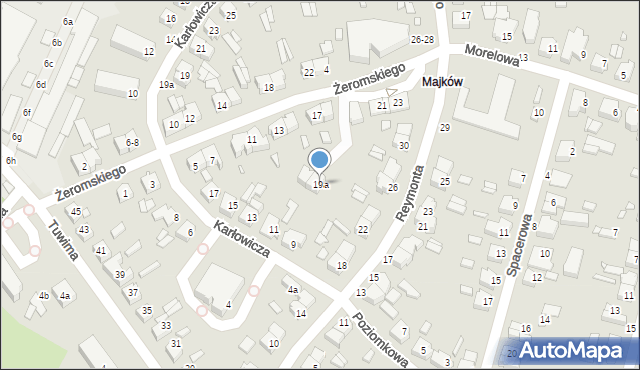 Kalisz, Żeromskiego Stefana, 19a, mapa Kalisza