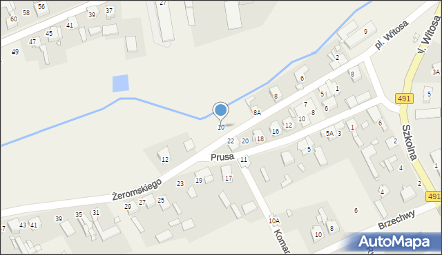 Kamyk, Żeromskiego Stefana, 10, mapa Kamyk