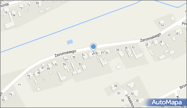 Kamyk, Żeromskiego Stefana, 47, mapa Kamyk