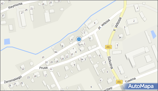 Kamyk, Żeromskiego Stefana, 5, mapa Kamyk