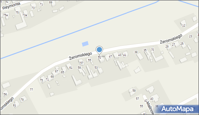 Kamyk, Żeromskiego Stefana, 51, mapa Kamyk