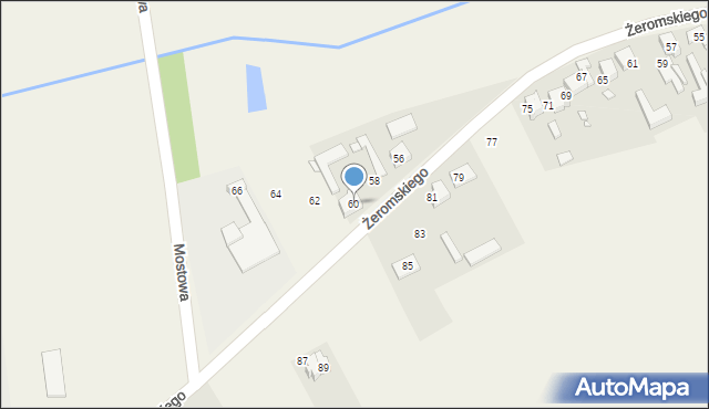 Kamyk, Żeromskiego Stefana, 60, mapa Kamyk
