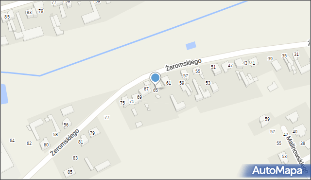 Kamyk, Żeromskiego Stefana, 65, mapa Kamyk